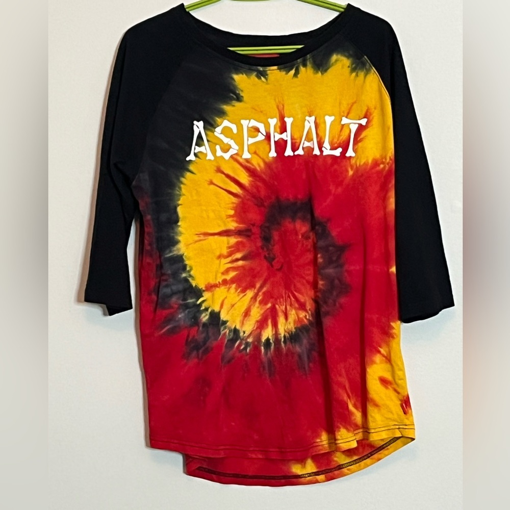 Pre-Owned Men’s Asphalt tie die t-shirt large